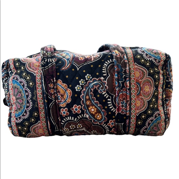 Vera Bradley Retired Paisley Printed Purse ID Coin Purse Black - Picture 3 of 11